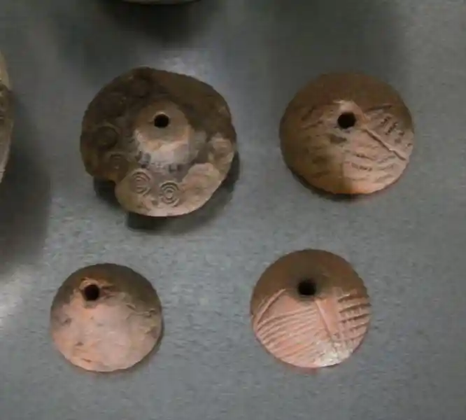 Solar symbol on clay, claystone, solar cross